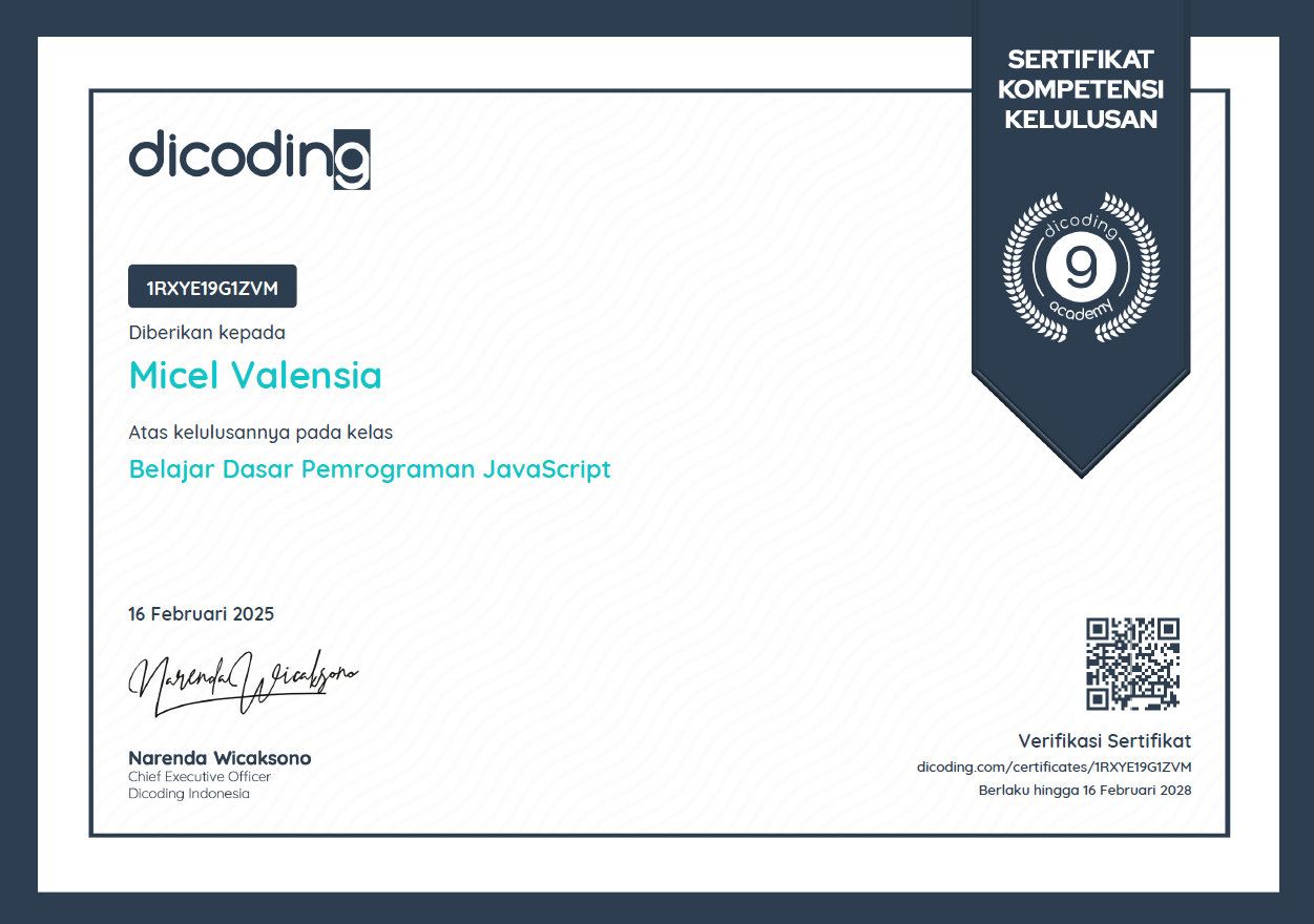 Dicoding Dasar JavaScript